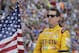 Kyle Busch is introduced before the NASCAR Daytona 500 Sprint Cup Series auto race at Daytona International Speedway in Daytona Beach, Fla., Sunday, Feb. 21, 2016. (AP Photo/Terry Renna)