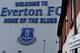 The Everton logo sits outside Goodison Park stadium ahead of the English Premier League football match between Everton and Chelsea in Liverpool, north-west England on September 12, 2015. AFP PHOTO / PAUL ELLIS RESTRICTED TO EDITORIAL USE. No use with unauthorized audio, video, data, fixture lists, club/league logos or 'live' services. Online in-match use limited to 75 images, no video emulation. No use in betting, games or single club/league/player publications. (Photo credit should read PAUL ELLIS/AFP/Getty Images)