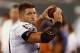 EAST RUTHERFORD, NJ - SEPTEMBER 03: Quarterback Tim Tebow #11 of the Philadelphia Eagles warms up on the sidelines against the New York Jets in the third quarter during a pre-season game at MetLife Stadium on September 3, 2015 in East Rutherford, New Jersey. (Photo by Rich Schultz /Getty Images)