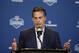 Los Angeles Rams head coach Jeff Fisher responds to a question during a news conference at the NFL football scouting combine, Wednesday, Feb. 24, 2016, in Indianapolis. (AP Photo/Darron Cummings)