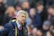 Arsenal's French manager Arsene Wenger leads off his team at the end of the English Premier League football match between Manchester United and Arsenal at Old Trafford in Manchester in north west England on February 28, 2016. / AFP / OLI SCARFF / RESTRICTED TO EDITORIAL USE. No use with unauthorized audio, video, data, fixture lists, club/league logos or 'live' services. Online in-match use limited to 75 images, no video emulation. No use in betting, games or single club/league/player publications. / (Photo credit should read OLI SCARFF/AFP/Getty Images)