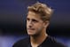 Feb 27, 2016; Indianapolis, IN, USA; California Golden Bears quarterback Jared Goff works out during the 2016 NFL Scouting Combine at Lucas Oil Stadium. Mandatory Credit: Brian Spurlock-USA TODAY Sports