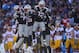 FOXBORO, MA - NOVEMBER 8: Duron Harmon #30, Logan Ryan #26, and Devin McCourty #32 of the New England Patriots celebrate an interception in the first half against the Washington Redskins at Gillette Stadium on November 8, 2015 in Foxboro, Massachusetts. (Photo by Jim Rogash/Getty Images)