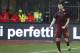Roma midfielder Miralem Pjanic celebrates after scoring during a Serie A soccer match between Roma and Empoli, in Empoli, Italy, Saturday, Feb. 27, 2016. (Fabio Muzzi/ANSA via AP)