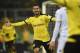 Dortmund's Ilkay Gundogan celebrates after scoring his side's third goal during the German Bundesliga soccer match between Borussia Moenchengladbach and Borussia Dortmund in Moenchengladbach, Germany, Saturday, Jan. 23, 2016. (AP Photo/Martin Meissner)