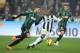 REGGIO NELL'EMILIA, ITALY - JANUARY 10: Domencio Berardi # 25 of US Sassuolo Calcio ( L ) competes the ball with Gabriel Silva # 34 of Udinese Calcio ( R ) in action during the Serire A match between US Sassuolo Calcio and Udinese Calcio on January 10, 2015 in Reggio nell'Emilia, Italy. (Photo by Mario Carlini / Iguana Press/Getty Images)