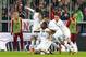 Mainz’s Jhon Cordoba, bottom, celebrates with teammates after scoring his side's second goal during the German Bundesliga soccer match between FC Bayern Munich and FSV Mainz 05 at the Allianz Arena stadium in Munich, Germany, Wednesday, March 2, 2016. (AP Photo/Matthias Schrader)