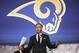 St. Louis Rams owner Stan Kroenke takes questions from the media at a news conference at The Forum in Inglewood, Calif., on Friday, Jan. 15, 2016. The Rams are returning to play in 2016 in the Los Angeles area at a new stadium to be built on a site near The Forum. (AP Photo/Nick Ut)