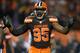 Cleveland Browns defensive end Armonty Bryant (95) against the Baltimore Ravens in the second half of an NFL football game, Monday, Nov. 30, 2015, in Cleveland. (AP Photo/Ron Schwane)