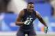 INDIANAPOLIS, IN - FEBRUARY 28: Defensive lineman Noah Spence of Eastern Kentucky in action during the 2016 NFL Scouting Combine at Lucas Oil Stadium on February 28, 2016 in Indianapolis, Indiana. (Photo by Joe Robbins/Getty Images)