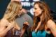 LAS VEGAS, NV - DECEMBER 27: (L-R) Opponents Ronda Rousey and Miesha Tate face off during the UFC 168 weigh-in at the MGM Grand Garden Arena on December 27, 2013 in Las Vegas, Nevada. (Photo by Josh Hedges/Zuffa LLC/Zuffa LLC via Getty Images)