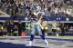 Sep 27, 2015; Arlington, TX, USA; Dallas Cowboys running back Joseph Randle (21) celebrates his second quarter touchdown against the Atlanta Falcons at AT&T Stadium. Mandatory Credit: Matthew Emmons-USA TODAY Sports