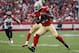 San Francisco 49ers wide receiver Anquan Boldin (81) runs against the Cincinnati Bengals during the first half of an NFL football game in Santa Clara, Calif., Sunday, Dec. 20, 2015. (AP Photo/Tony Avelar)