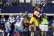 Jan 3, 2016; Arlington, TX, USA; Washington Redskins wide receiver Pierre Garcon (88) catches a pass and scores a touchdown in the first quarter against the Dallas Cowboys at AT&T Stadium. Mandatory Credit: Tim Heitman-USA TODAY Sports