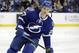 Tampa Bay Lightning left wing Jonathan Drouin before an NHL hockey game against the New York Rangers Wednesday, Dec. 30, 2015, in Tampa, Fla. (AP Photo/Chris O'Meara)