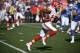 Kansas City Chiefs wide receiver De'Anthony Thomas runs with the ball during the first half of an NFL football game against the San Diego Chargers Sunday, Nov. 22, 2015, in San Diego. (AP Photo/Denis Poroy)