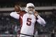 Arizona Cardinals' Drew Stanton warms up before an NFL football game against the Philadelphia Eagles, Sunday, Dec. 20, 2015, in Philadelphia. (AP Photo/Matt Rourke)