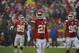 Kansas City Chiefs defensive back Sean Smith (21) surveys the field during the first half of an NFL football game against the Buffalo Bills in Kansas City, Mo., Sunday, Nov. 29, 2015. (AP Photo/Ed Zurga)
