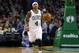 Boston Celtics' Isaiah Thomas against the Miami Heat during the half half of an NBA basketball game in Boston Saturday, Feb. 27, 2016. (AP Photo/Winslow Townson)