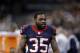 Houston Texans defensive back Eddie Pleasant (35) walks on the sideline in the second half of a preseason NFL football game against the New Orleans Saints in New Orleans, Sunday, Aug. 30, 2015. (AP Photo/Brynn Anderson)