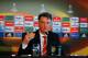 MANCHESTER, ENGLAND - MARCH 09: Louis van Gaal, manager of Manchester Uniited speaks during a press conference ahead of the UEFA Europa League round of 16 first leg match between Liverpool and Manchester United at Aon Training Complex on March 9, 2016 in Manchester, England. (Photo by Dave Thompson/Getty Images)