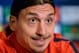 Paris Saint-Germain's Swedish striker Zlatan Ibrahimovic smiles during a press conference at Stamford Bridge in London on March 8, 2016 ahead of their UEFA Champions League, round of 16 second leg football match against Chelsea.
/ AFP / GLYN KIRK (Photo credit should read GLYN KIRK/AFP/Getty Images)