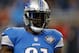 DETROIT, MI - DECEMBER 27: Calvin Johnson #81 of the Detroit Lions looks on prior to playing the San Francisco 49ers at Ford Field on December 27, 2015 in Detroit, Michigan. (Photo by Gregory Shamus/Getty Images)