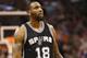 San Antonio Spurs forward Rasual Butler (18) in the third quarter during an NBA basketball game against the Phoenix Suns, Sunday, Feb. 21, 2016, in Phoenix. The Spurs defeated the Suns 118-111. (AP Photo/Rick Scuteri)