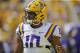 LSU quarterback Anthony Jennings (10) warms up before an NCAA college football game against Auburn in Baton Rouge, La., Saturday, Sept. 19, 2015. (AP Photo/Gerald Herbert)