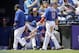 New York Mets' Asdrubal Cabrera leaves during the first inning of an exhibition spring training baseball game against the St. Louis Cardinals Thursday, March 10, 2016, in Port St. Lucie, Fla. (AP Photo/Jeff Roberson)