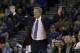 Golden State Warriors coach Steve Kerr gestures from the sideline during the second half of an NBA basketball game against the Utah Jazz Wednesday, March 9, 2016, in Oakland, Calif. (AP Photo/Ben Margot)