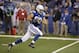 Indianapolis Colts tight end Coby Fleener (80) runs to the end zone for a touchdown against the Tennessee Titans during the first half of an NFL football game in Indianapolis, Sunday, Jan. 3, 2016. (AP Photo/Darron Cummings)