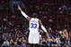 PHILADELPHIA,PA - MARCH 11: Robert Covington #33 of the Philadelphia 76ers reacts after hitting a three pointer against the Brooklyn Nets at Wells Fargo Center on March 11, 2016 in Philadelphia, Pennsylvania NOTE TO USER: User expressly acknowledges and agrees that, by downloading and/or using this Photograph, user is consenting to the terms and conditions of the Getty Images License Agreement. Mandatory Copyright Notice: Copyright 2016 NBAE (Photo by Jesse D. Garrabrant/NBAE via Getty Images)