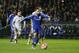 Chelsea's Eden Hazard scores a penalty kick during the English FA Cup fourth round soccer match between Milton Keynes Dons and Chelsea at Stadium mk in Milton Keynes, England, Sunday, Jan. 31, 2016. (AP Photo/Kirsty Wigglesworth)