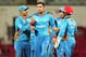 Afghanistan's Mohammad Nabi(C)is congratulated by teammates after his dismissal of unseen Scotland batsman Matt Machan during the ICC World T20 cricket tournament match between Afghanistan and Scotland at The Vidarbha Cricket Association Stadium in Nagpur on March 8, 2016. / AFP / STR (Photo credit should read STR/AFP/Getty Images)