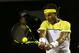 Rafael Nadal of Spain, returns the ball to Pablo Carreno of Spain, at the Rio Open tennis tournament, in Rio de Janeiro, Brazil, Tuesday, Feb. 16, 2016. (AP Photo/Silvia Izquierdo)