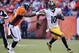 Pittsburgh Steelers wide receiver Martavis Bryant, runs past Denver Broncos outside linebacker DeMarcus Ware during the first half in an NFL football divisional playoff game, Sunday, Jan. 17, 2016, in Denver. (AP Photo/Jack Dempsey)