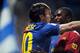 FC Barcelona's Lionel Andres Messi (L) celebrates with Samuel Eto??o (R) after scoring against Recreativo Huelva during their Spanish league football match at the Nuevo Colombino's stadium in Huelva, on November 16, 2008. AFP PHOTO / CRISTINA QUICLER (Photo credit should read CRISTINA QUICLER/AFP/Getty Images)