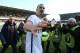 TROYES, FRANCE - MARCH 13: Zlatan Ibrahimovic of PSG keeps the ball of the match because he scored 4 goals while celebrating winning the French Ligue 1 championships 2015-1016 following the French Ligue 1 match between ESTAC Troyes and Paris Saint-Germain (PSG) at Stade de l'Aube on March 13, 2016 in Troyes, France. (Photo by Jean Catuffe/Getty Images)