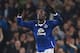Everton's Belgian striker Romelu Lukaku celebrates after scoring their second goal during the English FA cup quarter-final football match between Everton and Chelsea at Goodison Park in Liverpool, north west England on March 12, 2016. / AFP / Paul ELLIS / RESTRICTED TO EDITORIAL USE. No use with unauthorized audio, video, data, fixture lists, club/league logos or 'live' services. Online in-match use limited to 75 images, no video emulation. No use in betting, games or single club/league/player publications. / (Photo credit should read PAUL ELLIS/AFP/Getty Images)