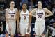 Connecticut’s Breanna Stewart, Connecticut’s Morgan Tuck, and Connecticut’s Katie Lou Samuelson, in the first half of an NCAA college basketball game, Monday, Feb. 29, 2016, in Storrs, Conn. (AP Photo/Jessica Hill)