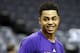 D'Angelo Russell before the first half of an NBA basketball game Sunday, Dec. 27, 2015, in Memphis, Tenn. (AP Photo/Karen Pulfer Focht)