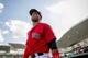 FT. MYERS, FL - FEBRUARY 29: Yoan Moncada #22 of the Boston Red Sox takes the field in an exhibition game against the Northeastern University Huskies on February 29, 2016 at jetBlue Park in Fort Myers, Florida . (Photo by Billie Weiss/Boston Red Sox/Getty Images)