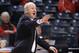 Ohio State's head coach Thad Matta directs his team in the first half of an NCAA college basketball game against Penn State at the Big Ten Conference tournament, Thursday, March 10, 2016, in Indianapolis. (AP Photo/Kiichiro Sato)