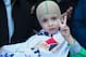 Five year old Palestinian boy who survived a firebombing by Jewish extremists that killed his parents and brother Ahmed Dawabsha arrives at Adolfo Suarez Airport near Madrid on March 16, 2016 priot to meeting Real Madrid football stars including his idol Cristiano Ronaldo.
The July 31 attack on the Dawabsha family home in the village of Duma in the occupied West Bank killed 18-month-old Ali Saad Dawabsha and fatally wounded his parents.
/ AFP / CURTO DE LA TORRE (Photo credit should read CURTO DE LA TORRE/AFP/Getty Images)