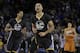 Golden State Warriors' Stephen Curry (30) celebrates a score in the final seconds of the team's NBA basketball game against the against the Phoenix Suns on Saturday, March 12, 2016, in Oakland, Calif. (AP Photo/Ben Margot)