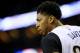 New Orleans Pelicans forward Anthony Davis (23) reacts during the first half of an NBA basketball game against the Oklahoma City Thunder Thursday, Feb. 25, 2016, in New Orleans. (AP Photo/Jonathan Bachman)