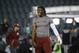Washington Redskins' Robert Griffin III smiles during warm-ups before an NFL football game against the Philadelphia Eagles, Saturday, Dec. 26, 2015, in Philadelphia. (AP Photo/Michael Perez)