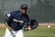 Milwaukee Brewers' Rymer Liriano makes a play during a spring training baseball workout Tuesday, March 1, 2016, in Phoenix. (AP Photo/Morry Gash)