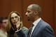 LOS ANGELES, CA - MARCH 23: Former NFL safety Darren Sharper (R) appears in court with his lawyer Lisa Wayne (L) at Los Angeles Superior Court March 23, 2015 in Los Angeles, California. Sharper pleaded guilty to charges of sexually assaulting a woman in Arizona as part of a broader plea deal and was sentenced to nine years in federal prison. Sharper is facing charges in four states for allegedly drugging woman and sexually assaulting them. (Photo by Nick Ut-Pool/Getty Images)